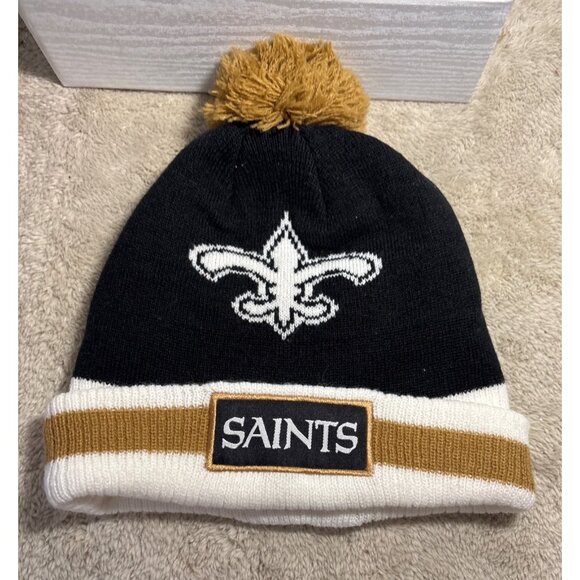 Saints Beanie Hat Toque Bud Light NFL Official Podion Acrylic Winter Cap - Picture 3 of 5